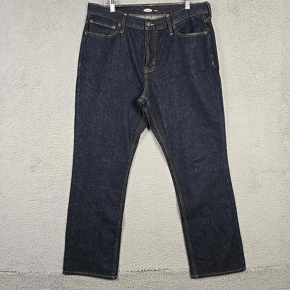 Old Navy Mens Mid Rise Straight Blue Jeans Size 38x32 Great Pre-owned condition